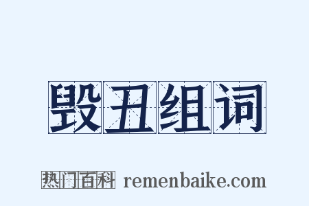毁丑组词是什么意思的图片